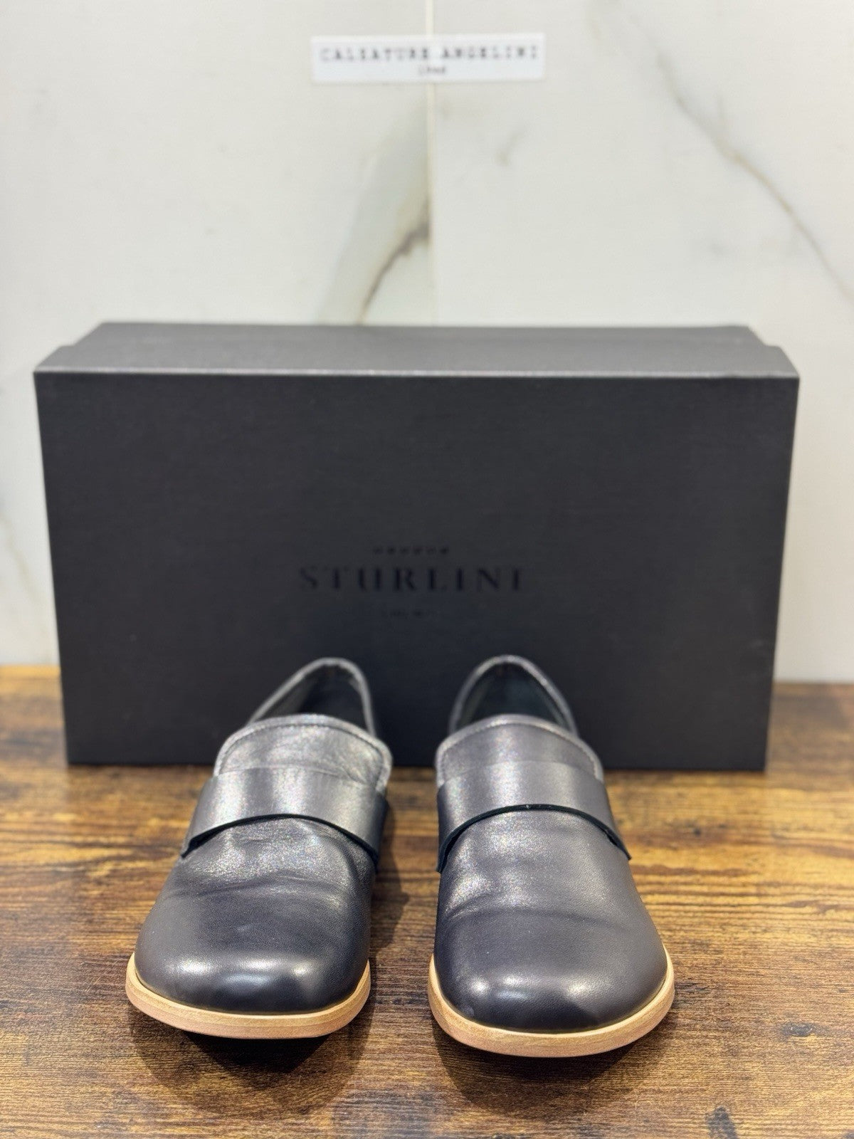 Sturlini Firenze Mocassino Pelle Nero Ultra Flexible Donna 37