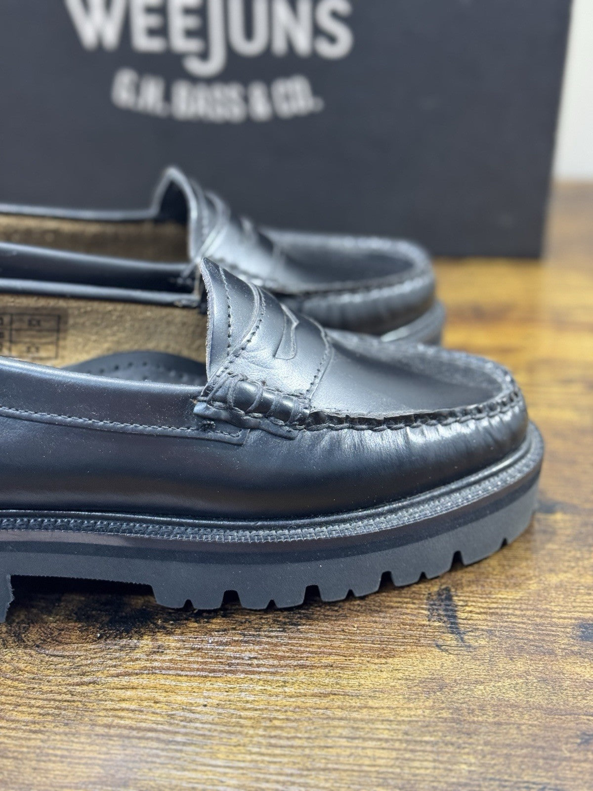 G.H. Bass & Co . Mocassino Donna Pelle Nero Extra Light Icon Loafer 41