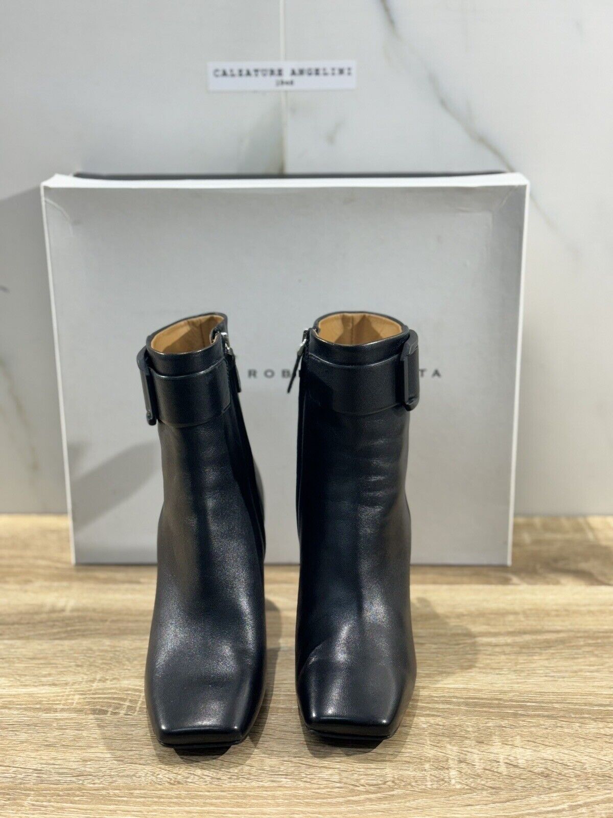 Roberto Festa Milano Stivaletto Donna Pelle Nera Con Tacco Luxury Boot 37