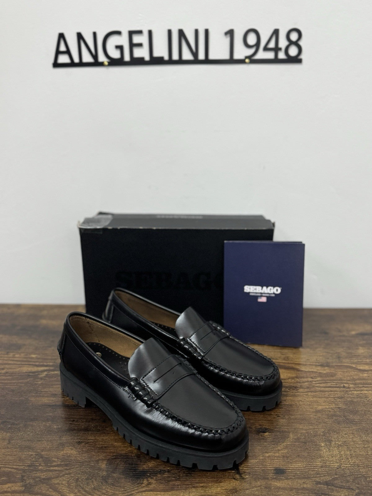 Sebago Dan Lug  Pelle Nero Mocassino Sebago Donna 40.5