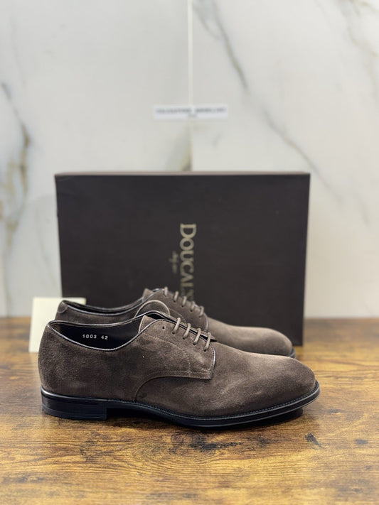 Doucal’s Derby Suede T.moro Fondo Gomma Luxury Doucal’s Uomo 42