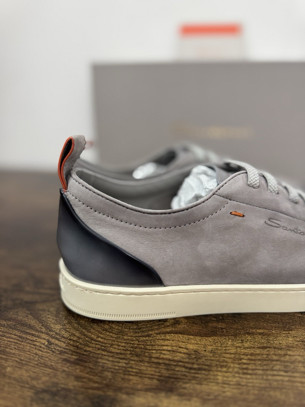Santoni Sneaker Off Duty Pelle Grey  Luxury Scarpa Santoni Uomo 41