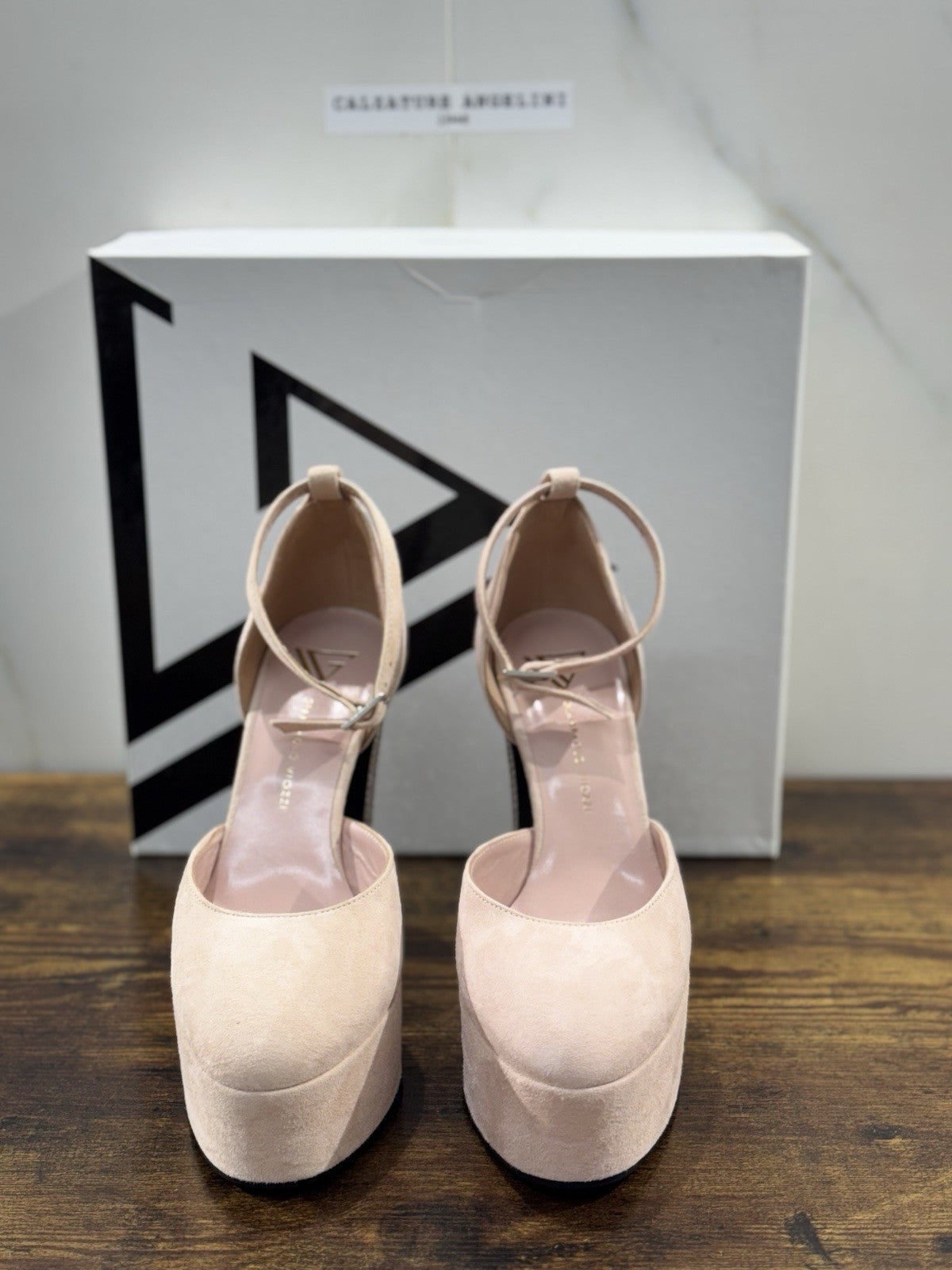 Giampaolo Viozzi Mary Jane Platform Donna  Skin Con Tacco StrassMade In Italy 37