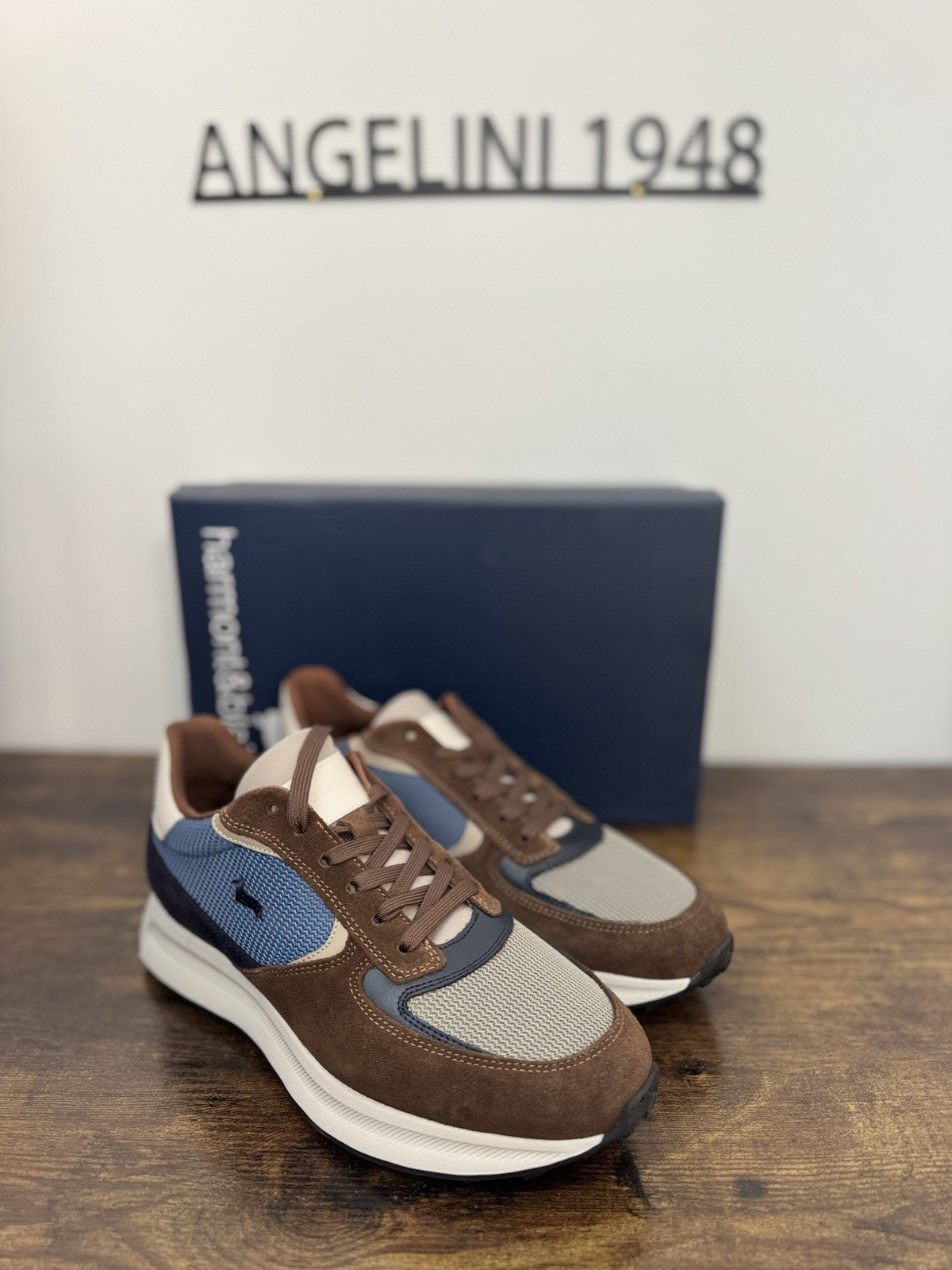 Harmont & Blaine Sneaker Suede Blu Marrone  Casual Uomo 41