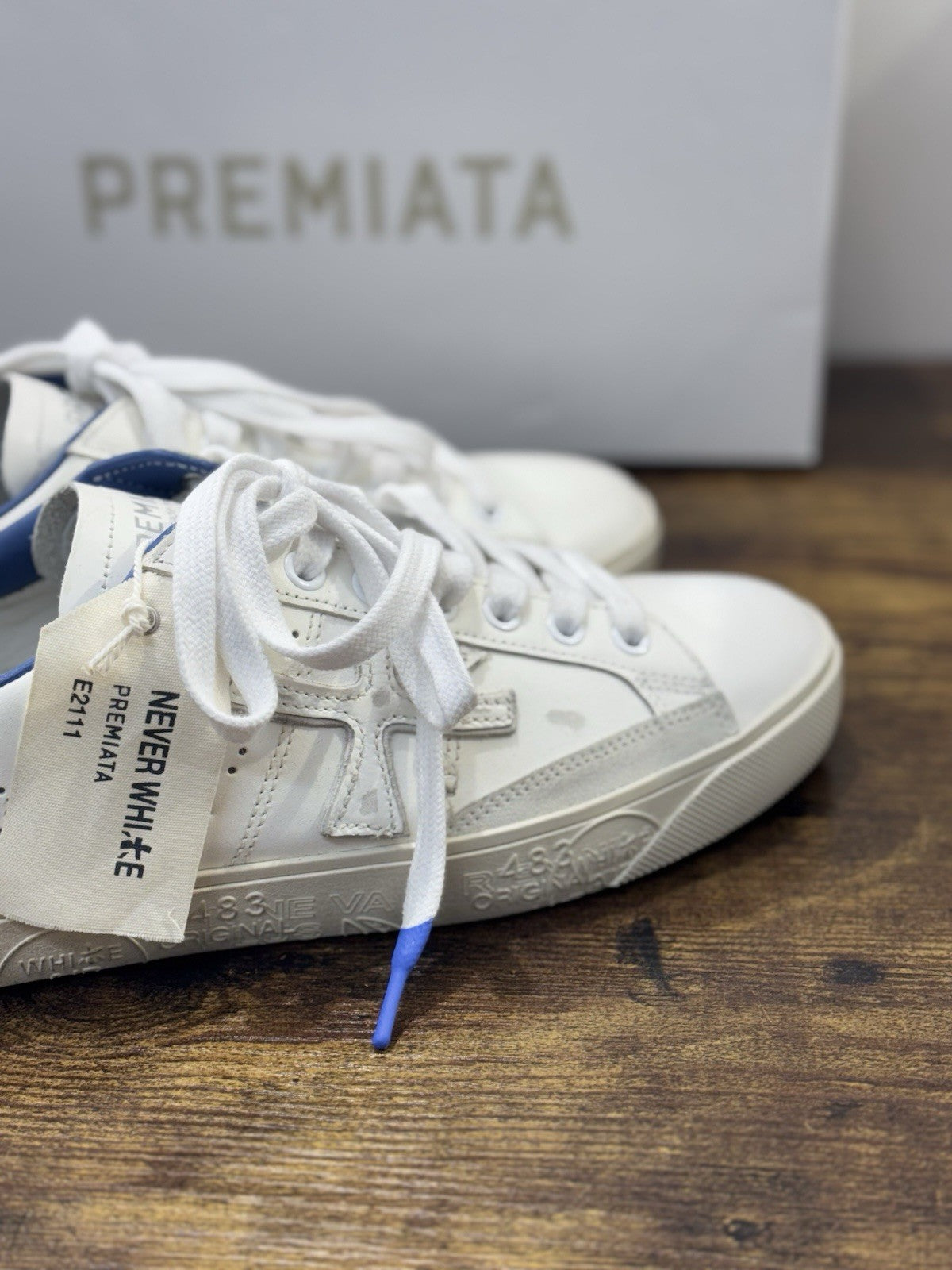 Premiata Steven Sneaker Pelle Bianca Casual Premiata Scarpa Uomo 44