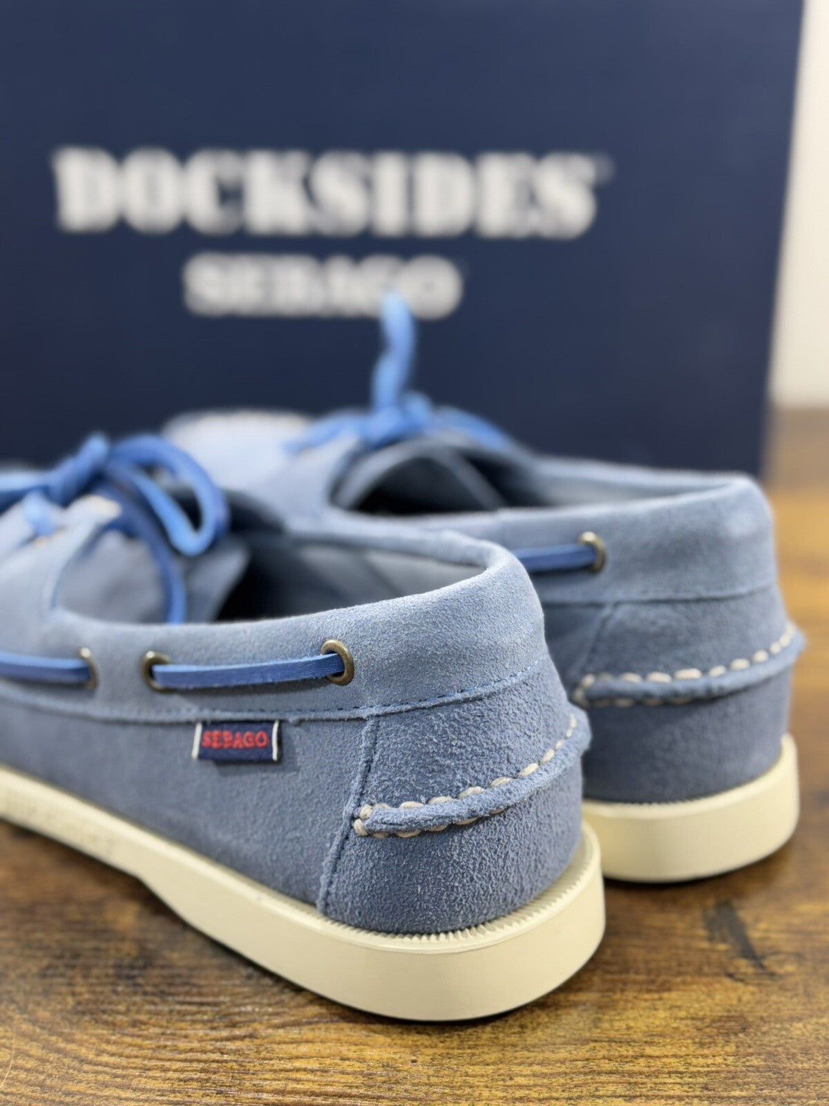Sebago Docksides Portland Suede Indigo    Scarpa Da Barca Uomo Sebago 41.5