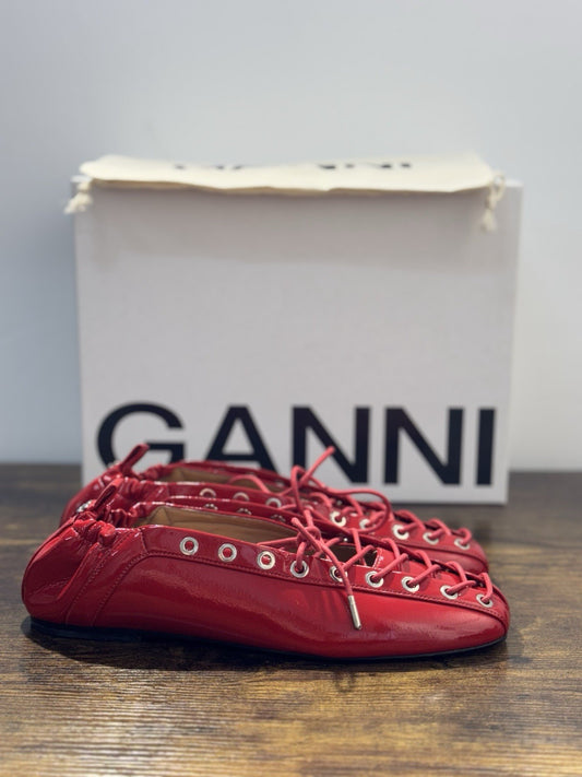Ganni Ballerina Rossa Casual Ganni Scarpa Donna 39