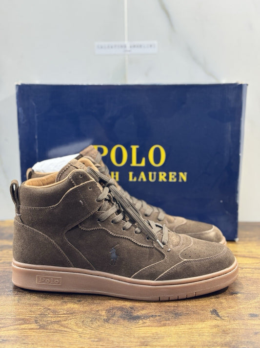 Polo Ralph Lauren Sneaker High Skate Suede Marrone Casual Uomo 45