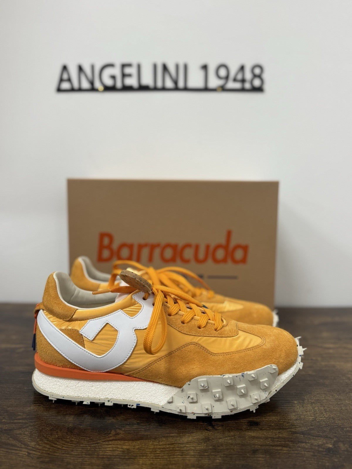 Barracuda Sneaker Suede Arancio Casual Scarpa Uomo 43