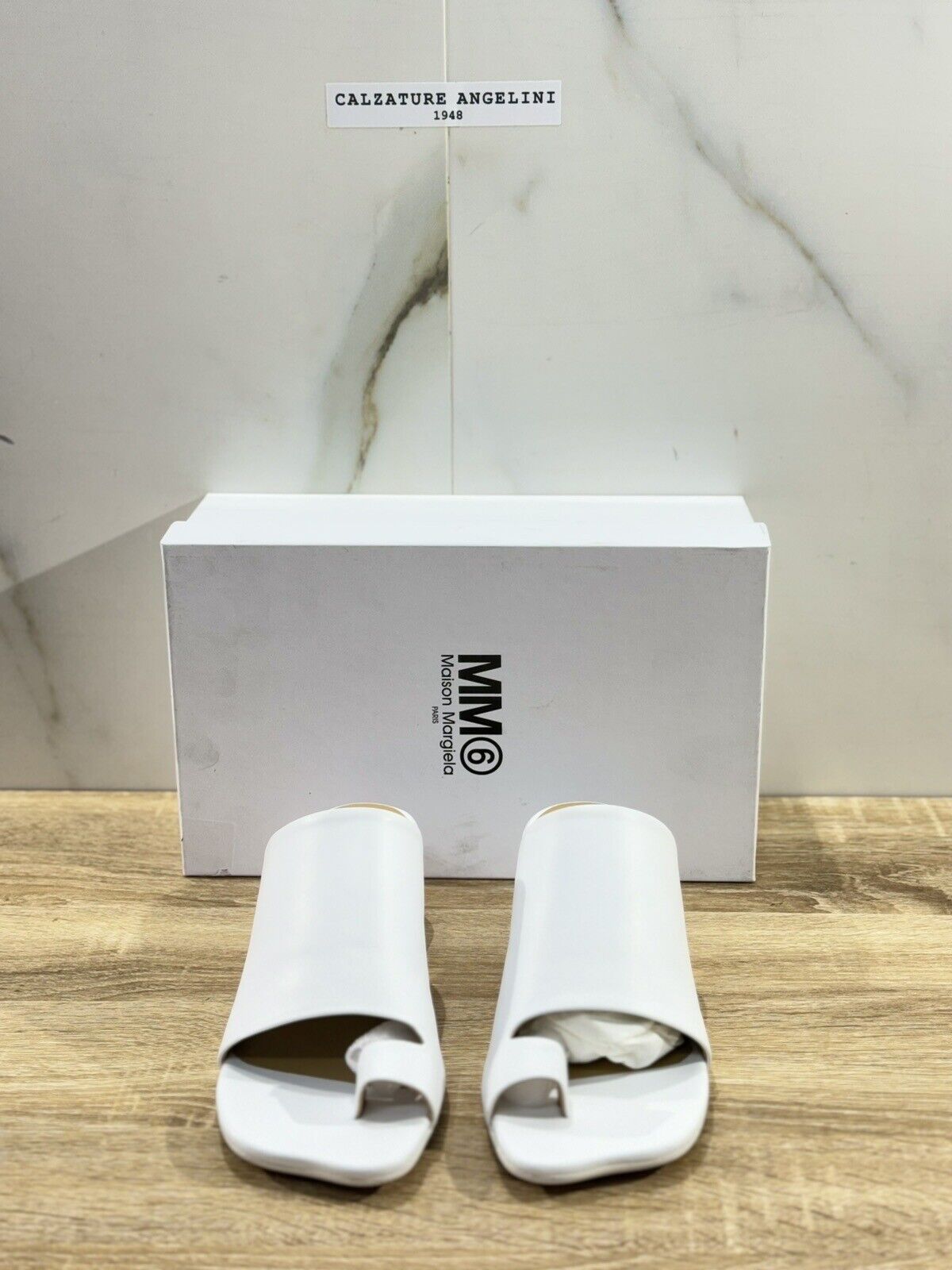 MM6 Maison Margiela Paris Sandalo Tabi Donna Luxury Woman Sandal Bianco 39