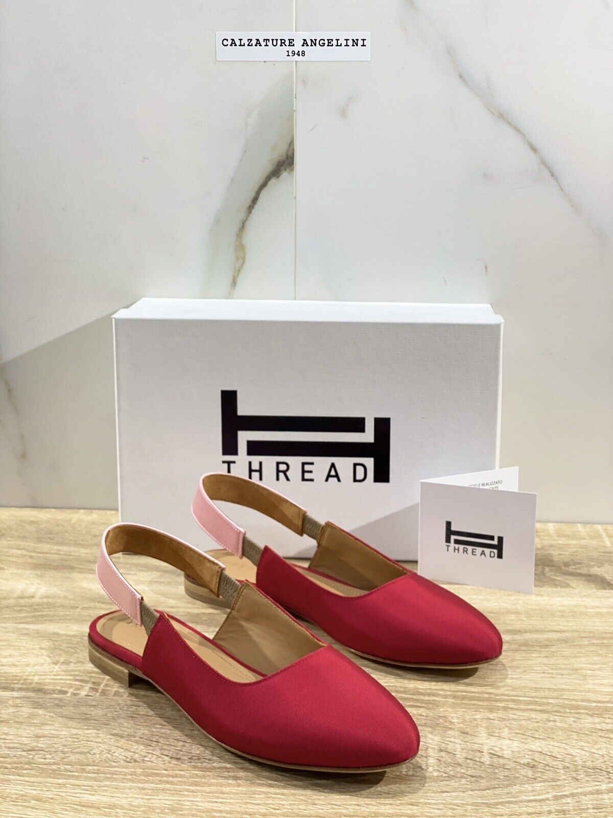 Thread Milano Sandalo Donna Thushi In Grosgrain Rosso Made In Italy 39