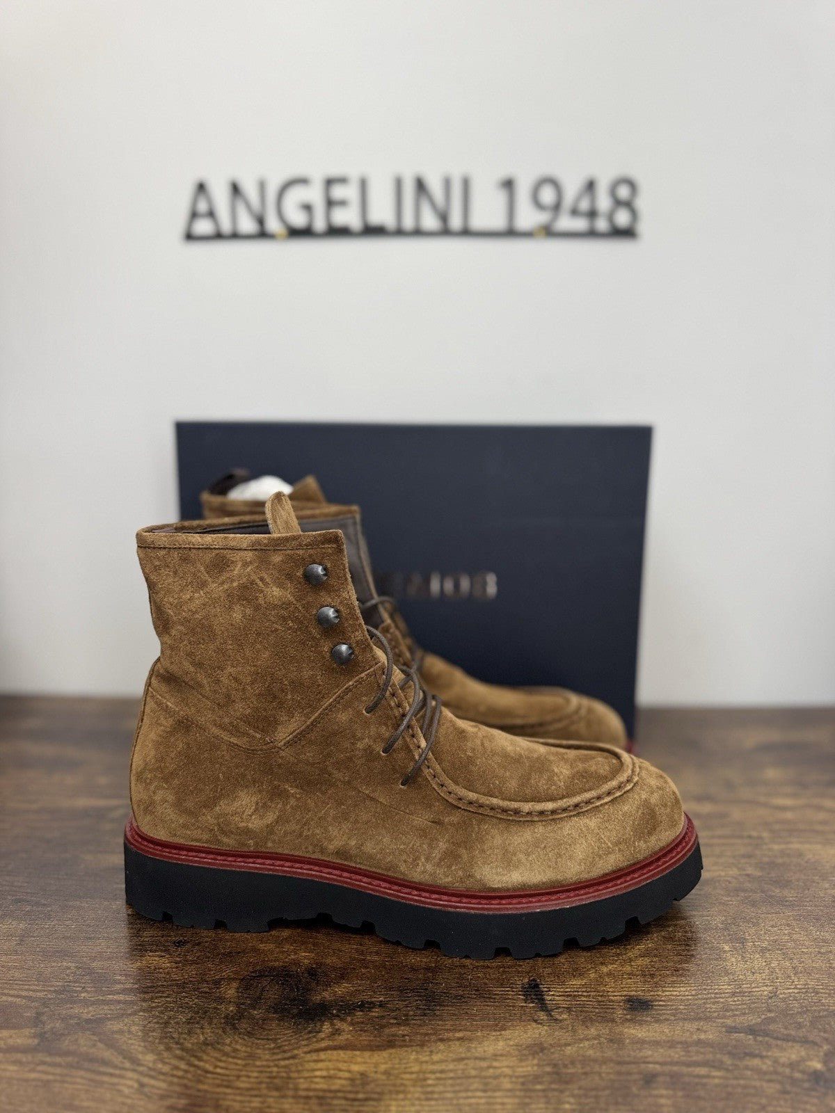 Boemos Stivaletto Suede Cuoio 100% Made In Italy Casual Boot Uomo 41