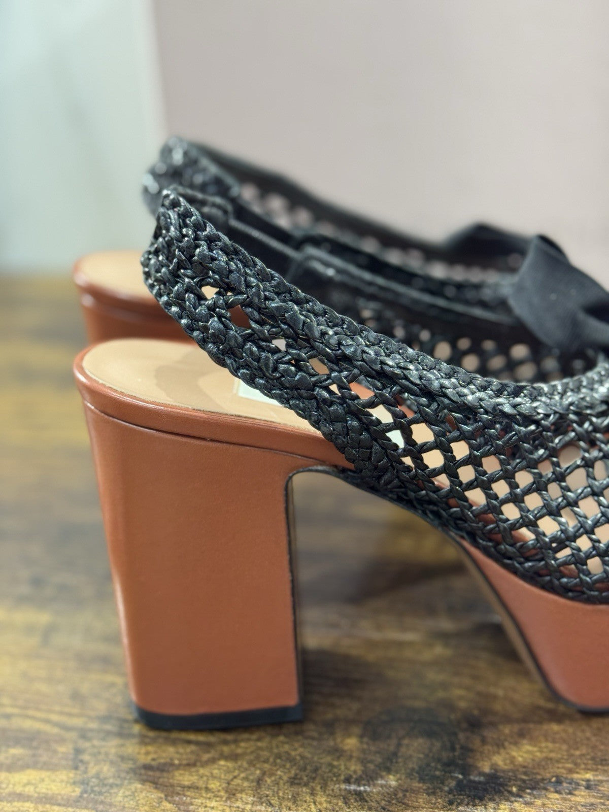 L’autrechose Sandalo  Pelle Nero Intreccio  Casual Donna 38