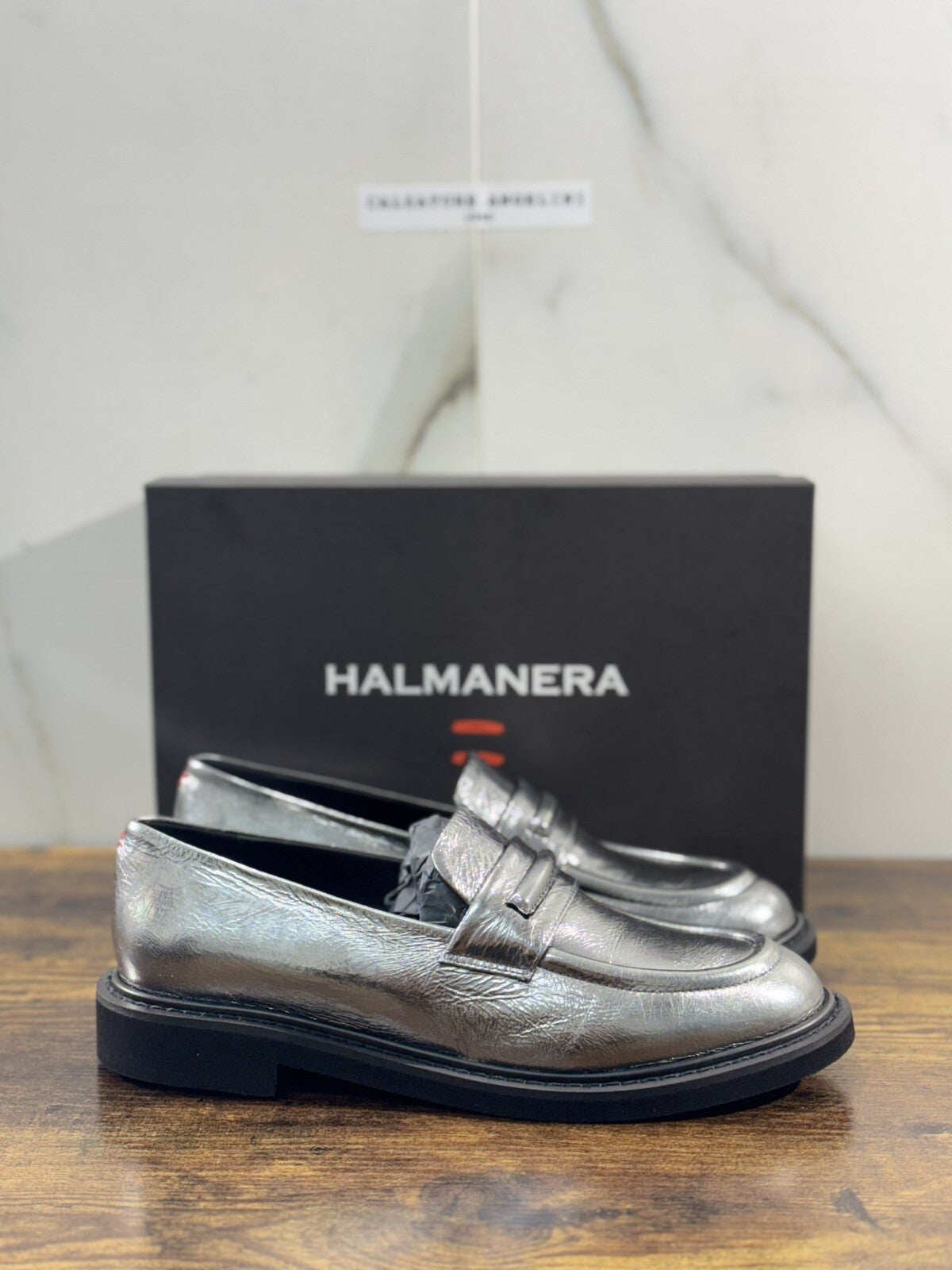 Halmanera Mocassino   Donna Noe In Pelle Acciaio  Super  Soft  Luxury Shoes 40