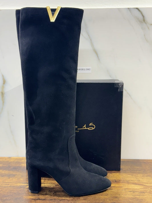 Via roma 15 stivale  donna 3865 Suede  Nera  luxury boot via roma 15 Icon 40