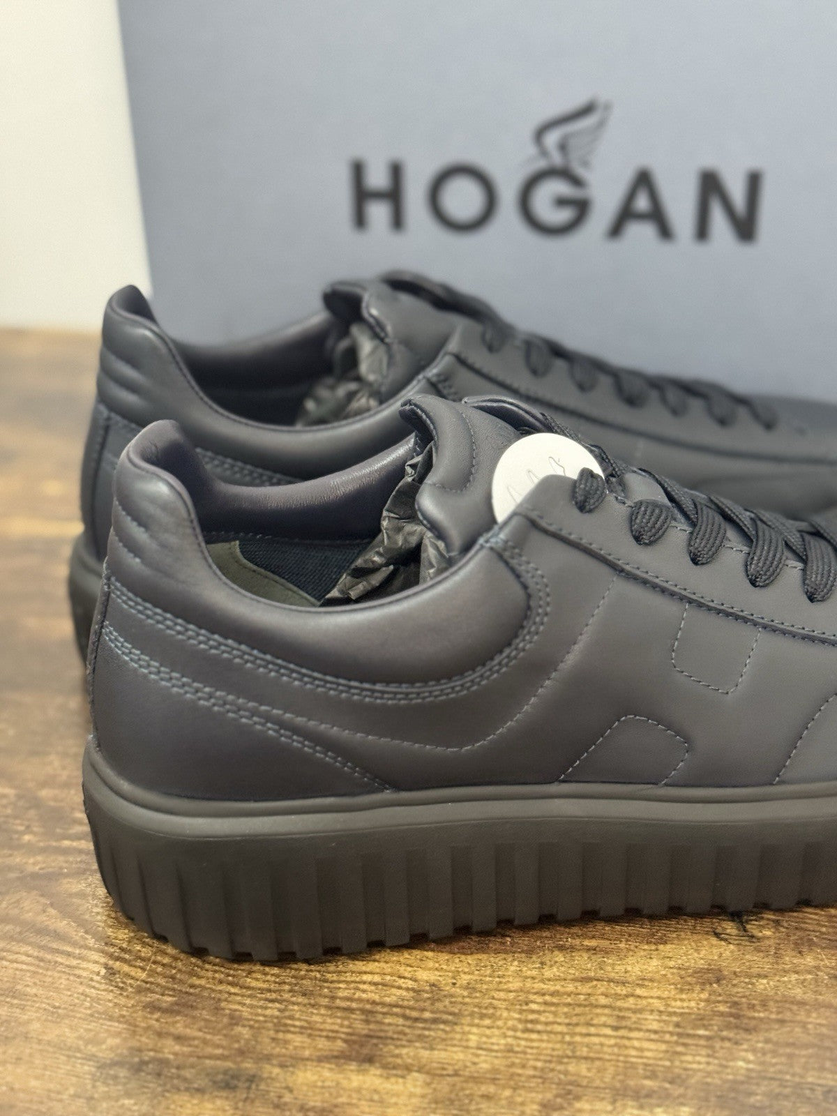 Hogan H-stripes  H Spezzata Pelle Blu  Memory Foam  Hogan Uomo 43