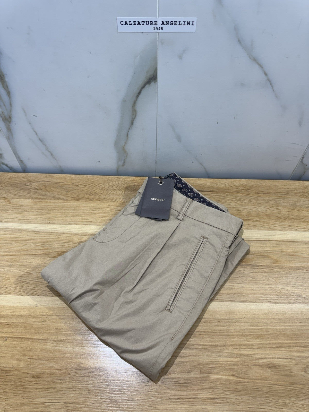 Berwich Pantalone Cotone Tencel Casual Uomo 46