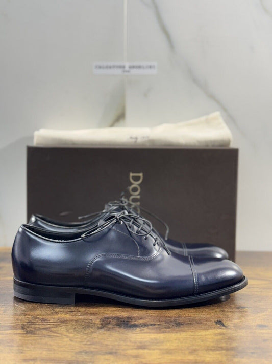 Doucal’s Scarpa Uomo Derby Oxford Pelle Blu Luxury Men Doucal’s Shoes 39