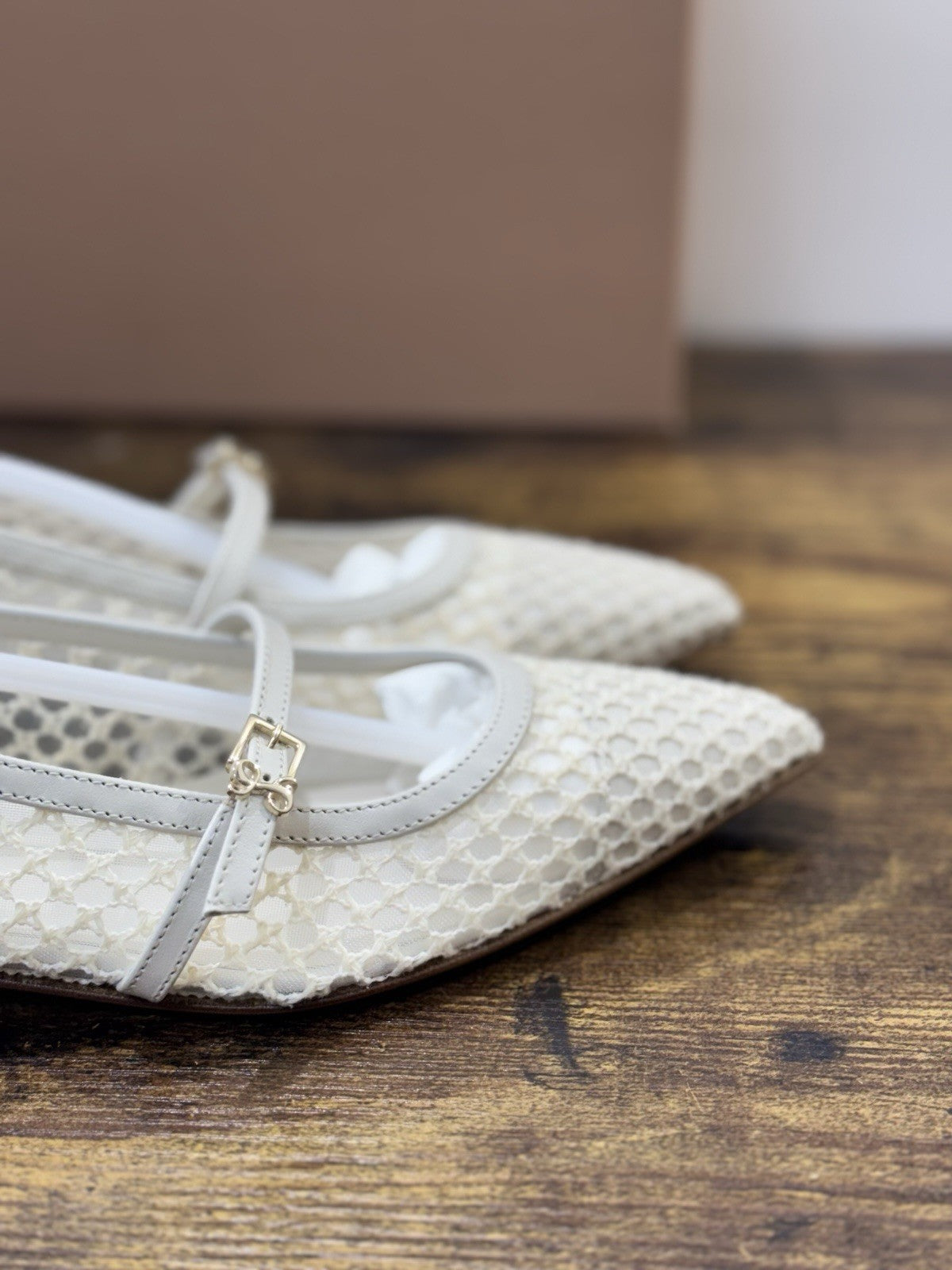 Sergio Levantesi Ballerina Flora Rete Panna    Luxury Woman Scarpa 36