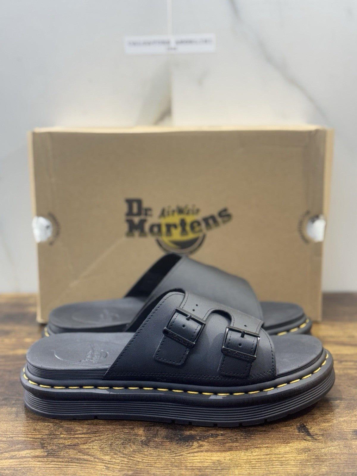 Dr Martens Sandalo  Dax Pelle Nero Casual Dr Martens Uomo 43