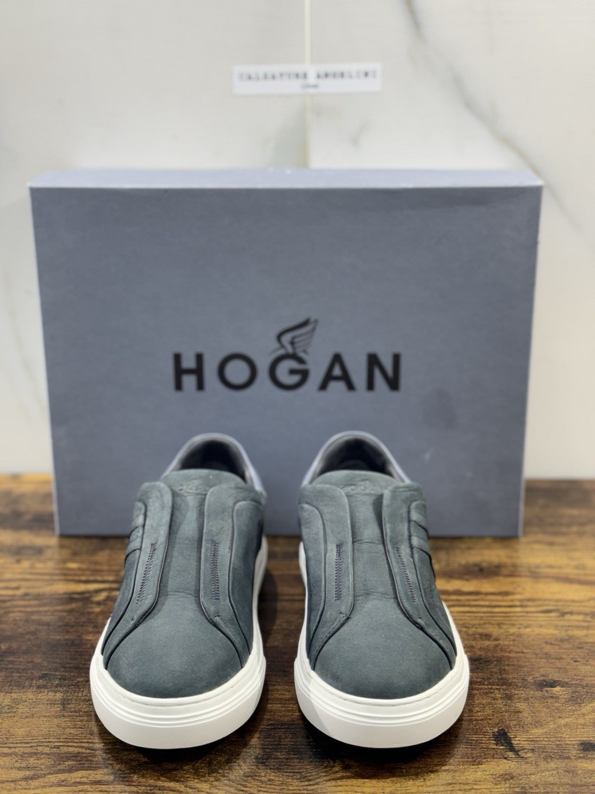 Hogan H365 Sneaker  Slip On Pelle Blu Casual Hogan   Uomo 39