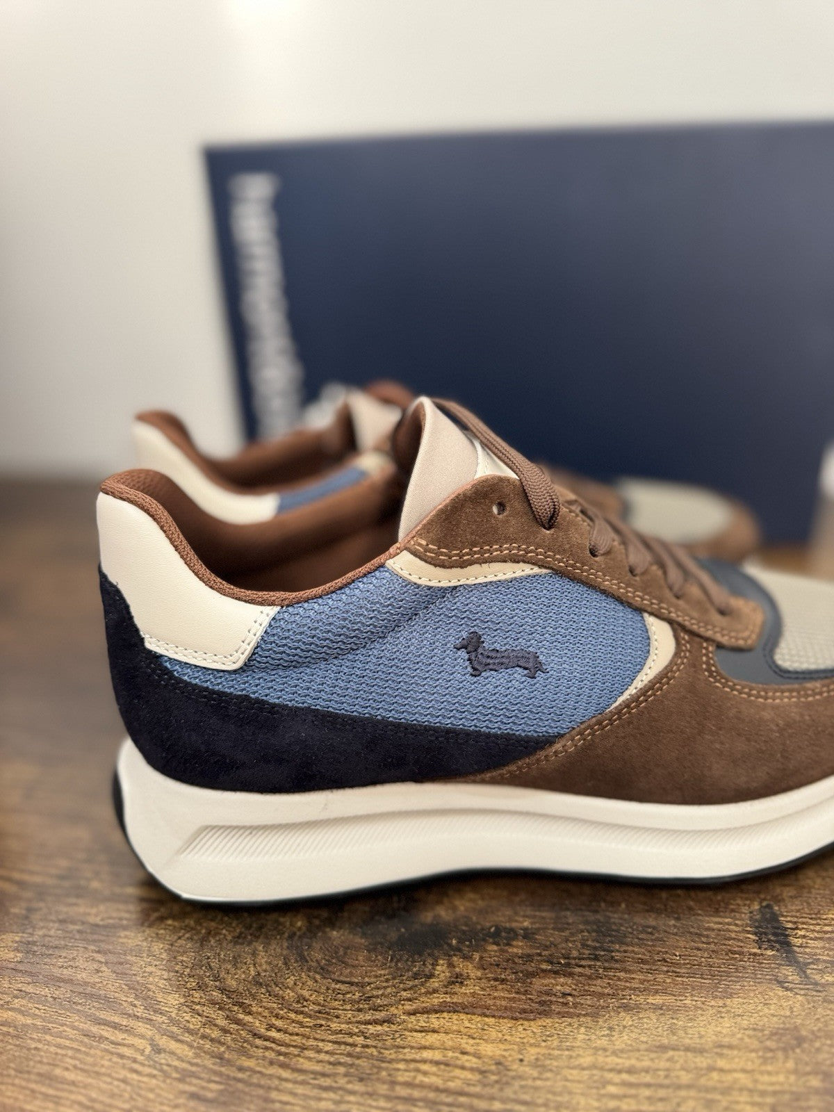 Harmont & Blaine Sneaker Suede Blu Marrone  Casual Uomo 41