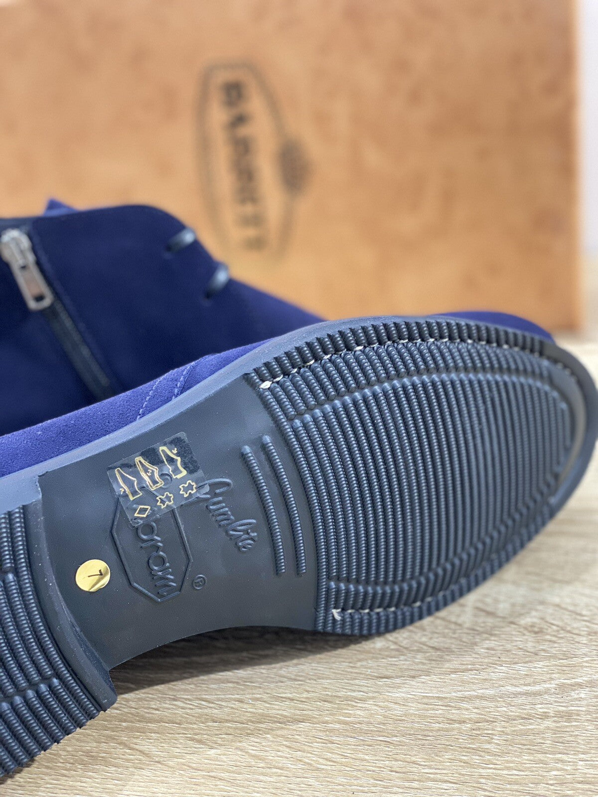 Barrett Polacchino uomo in Suede Blu  luxury men boot barrett Vibram Sole 41