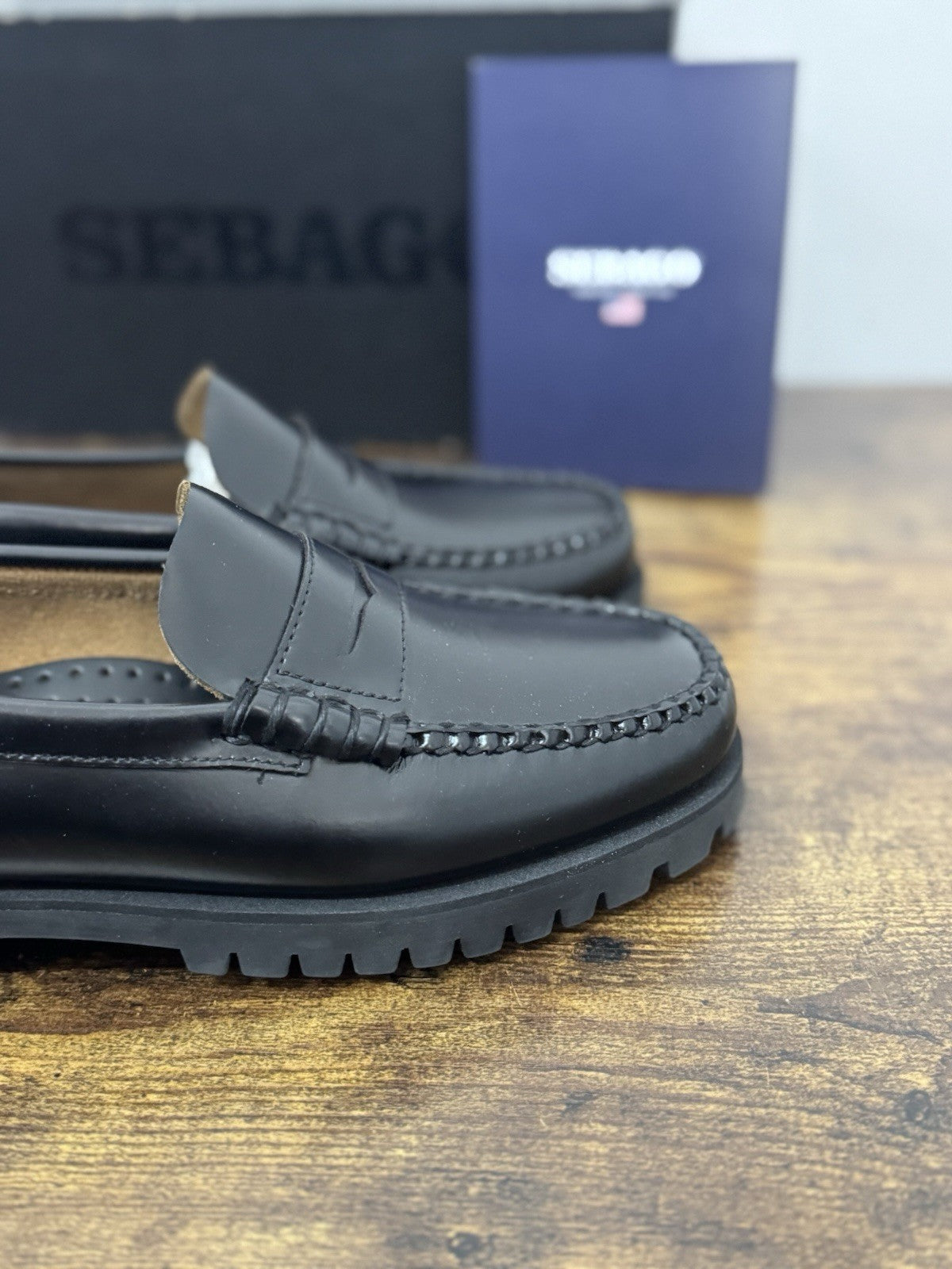 Sebago Dan Lug  Pelle Nero Mocassino Sebago Donna 40.5