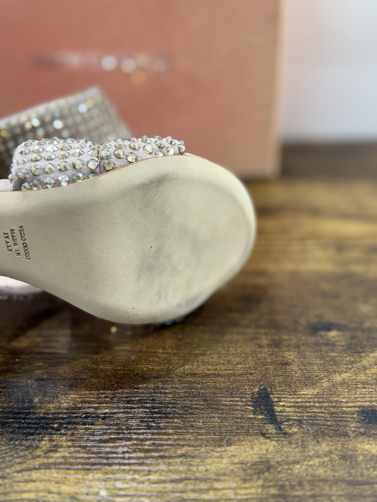 Eddy Daniele Sandalo Nude  Real Swarovski Con Tacco Donna 37.5