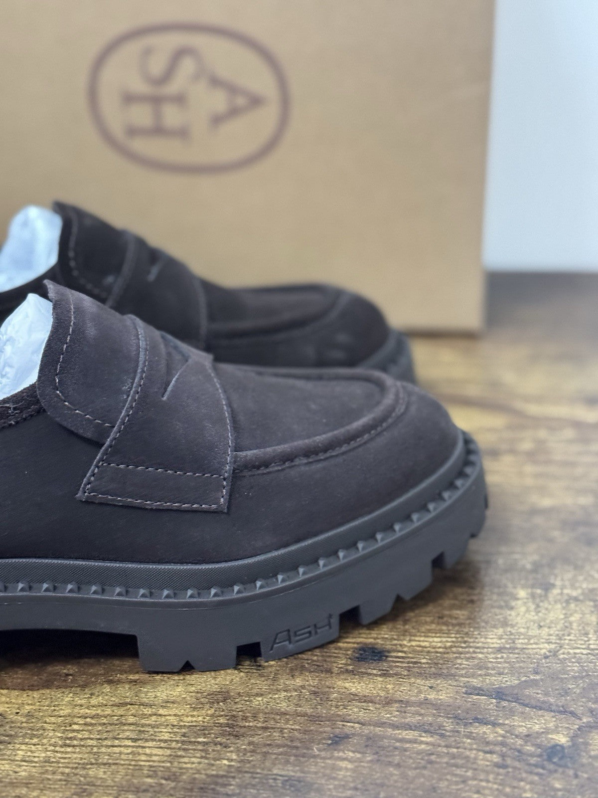Ash Genial Stud Mocassino Suede Marrone Casual Ash Donna 39