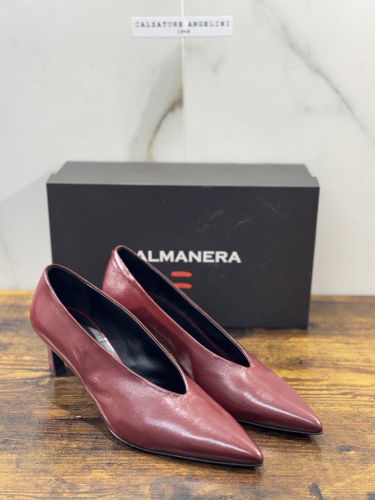 HALMANERA Décolleté  Pelle Mogano    Luxury Made In Italy Donna 41