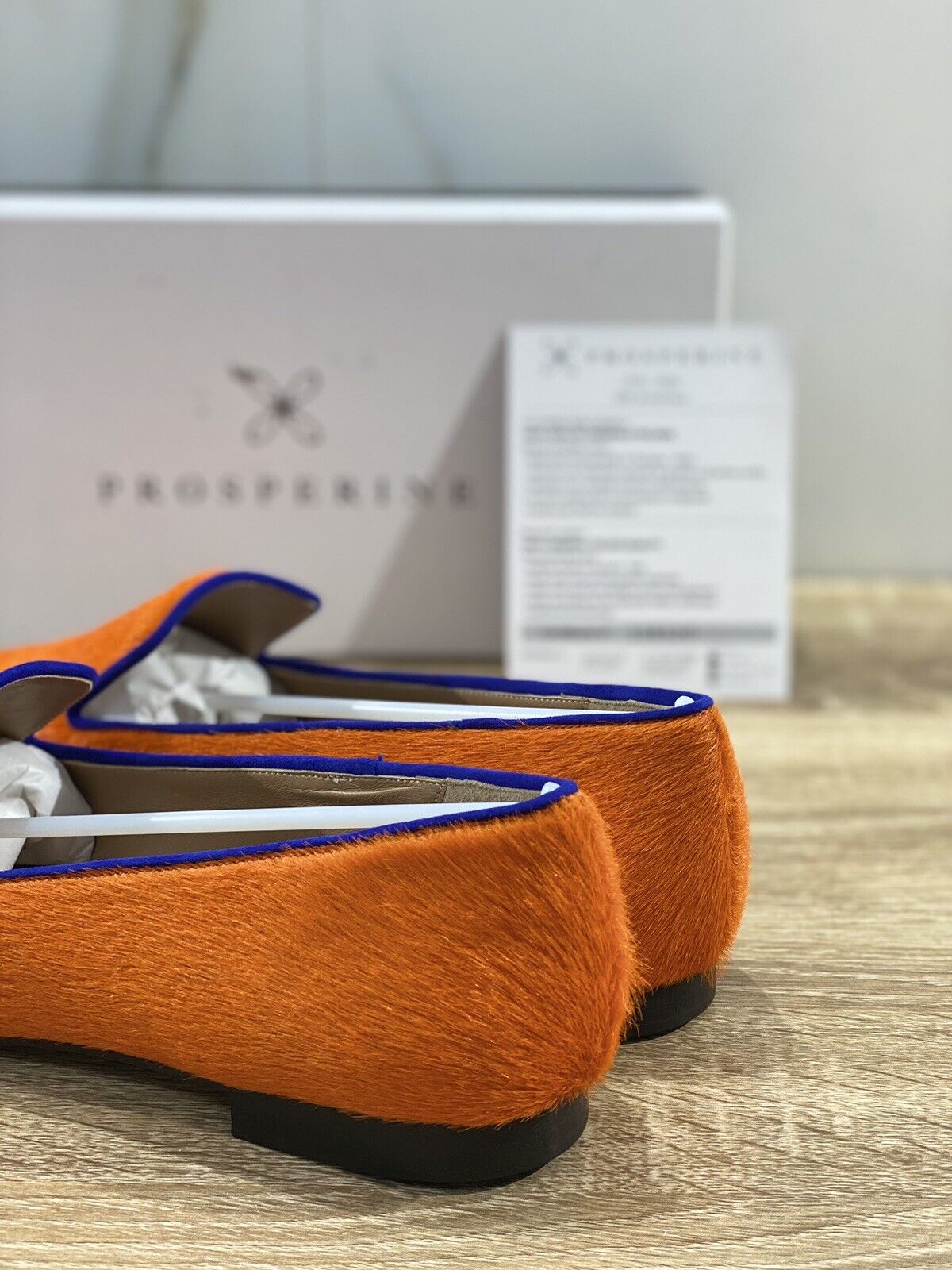 Prosperine Mocassino donna in Pony Arancio luxury made in italy 38