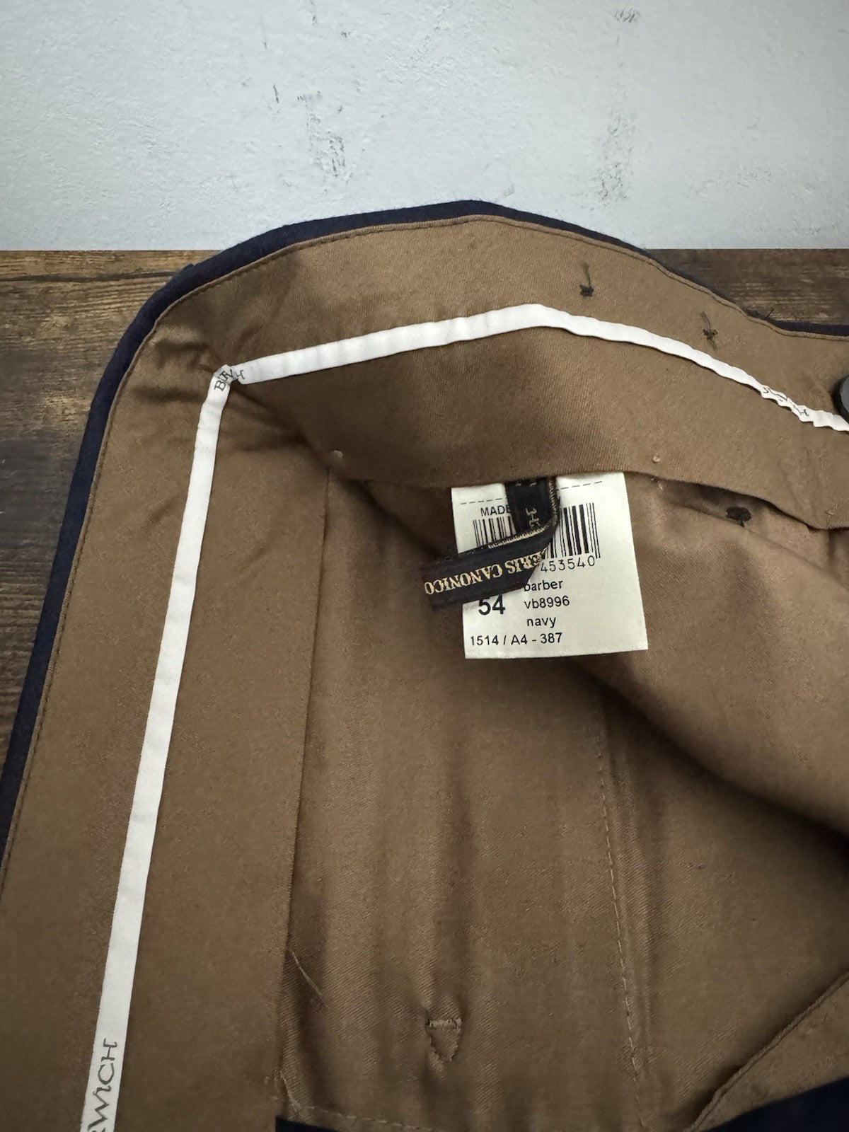 Berwich Pantalone Barber Blu  Flanella Light Uomo 54