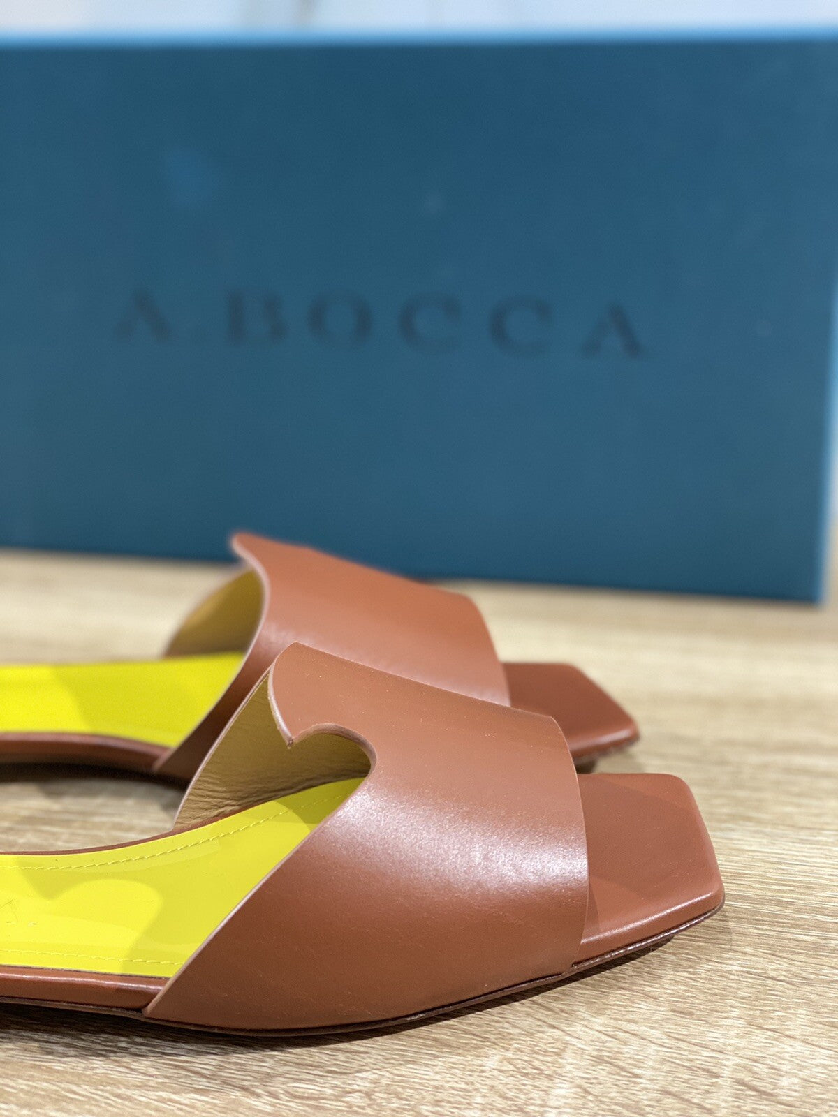 A.bocca Sandalo Donna AB2102  In Pelle Cannella      Luxury Sandal Woman 41