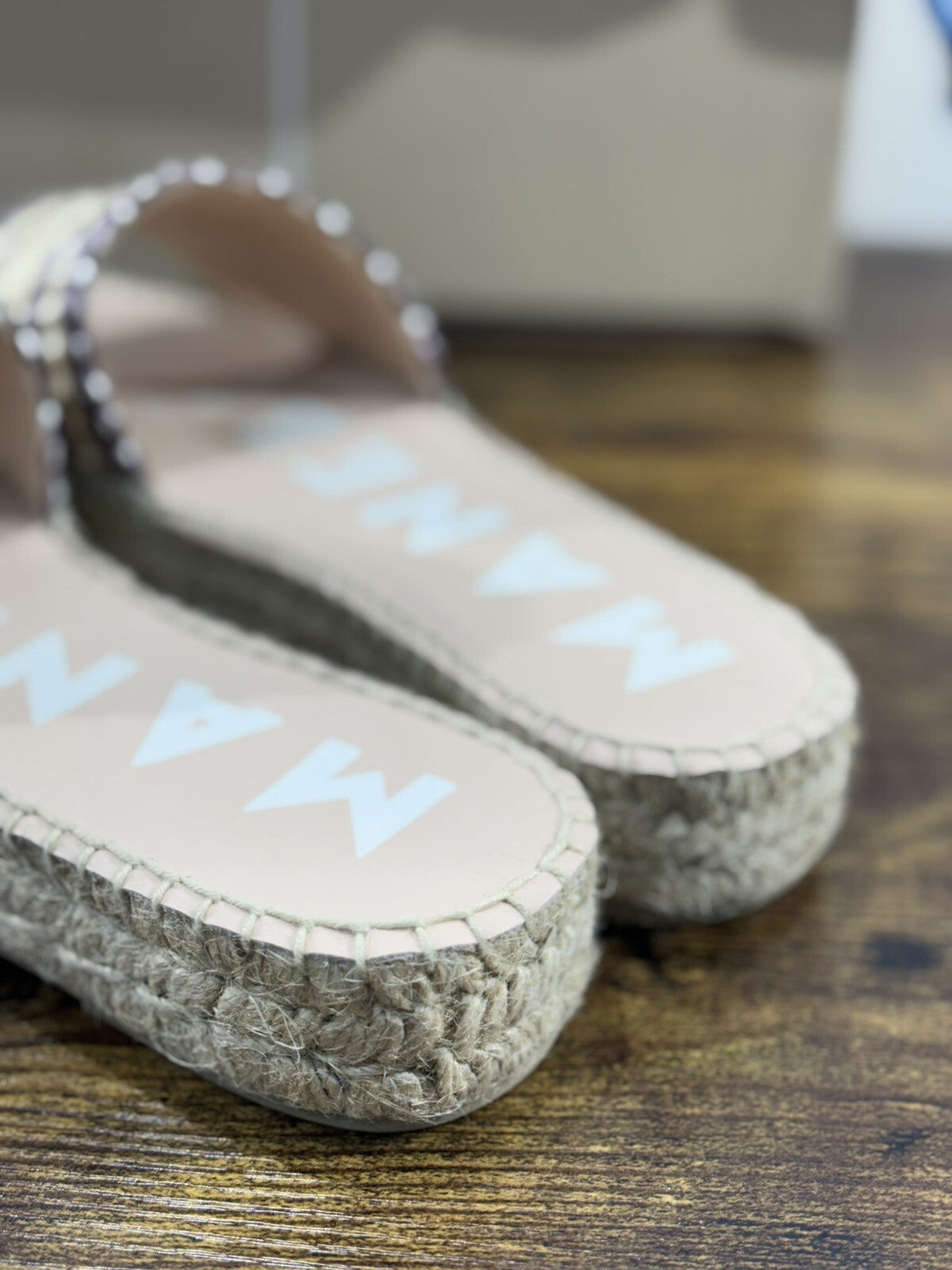 Manebi’ Sandalo Donna Zeppa Raffia Cuoio  Casual Manebi’ Summer Icon 41
