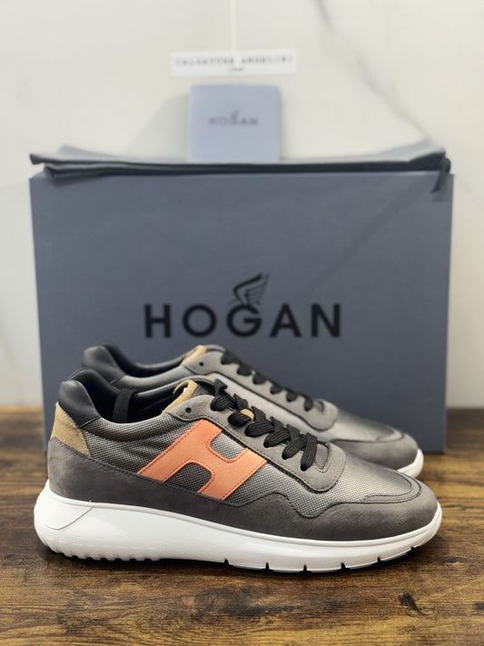 Hogan Interactive 3 Pelle Suede Grey Orange Casual Hogan Uomo 42.5