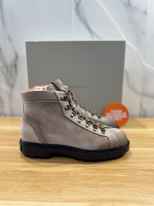 Santoni Stivaletto Da Montagna Suede Beige Mountain Boot Santoni Uomo 42