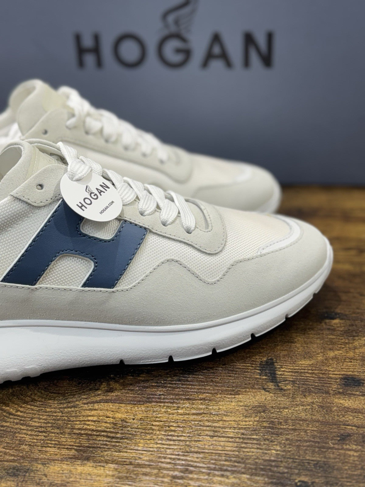 Hogan Interactive Suede Ghiaccio Blu   Casual Scarpa Hogan Uomo 42.5