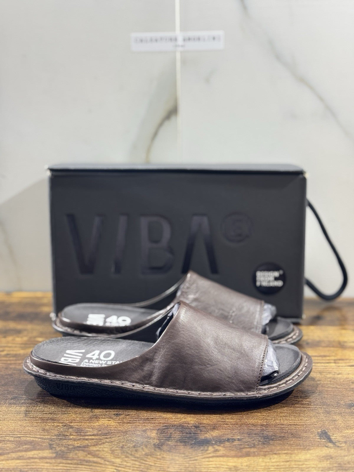 Vibae Saint Tropez Sandalo Pelle Testa Di Moro Donna 40