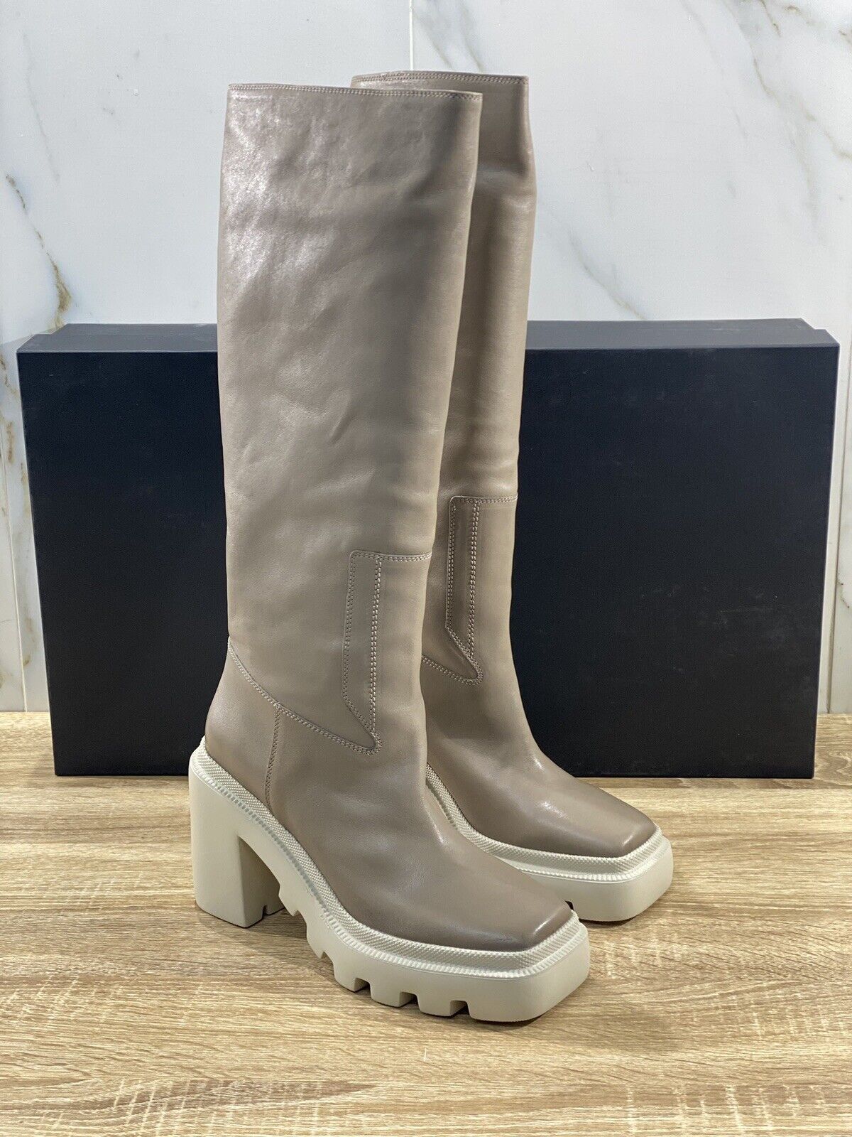 Vic Matie’ Stivale donna etna in pelle dove grey luxury woman boot vic matie’ 39