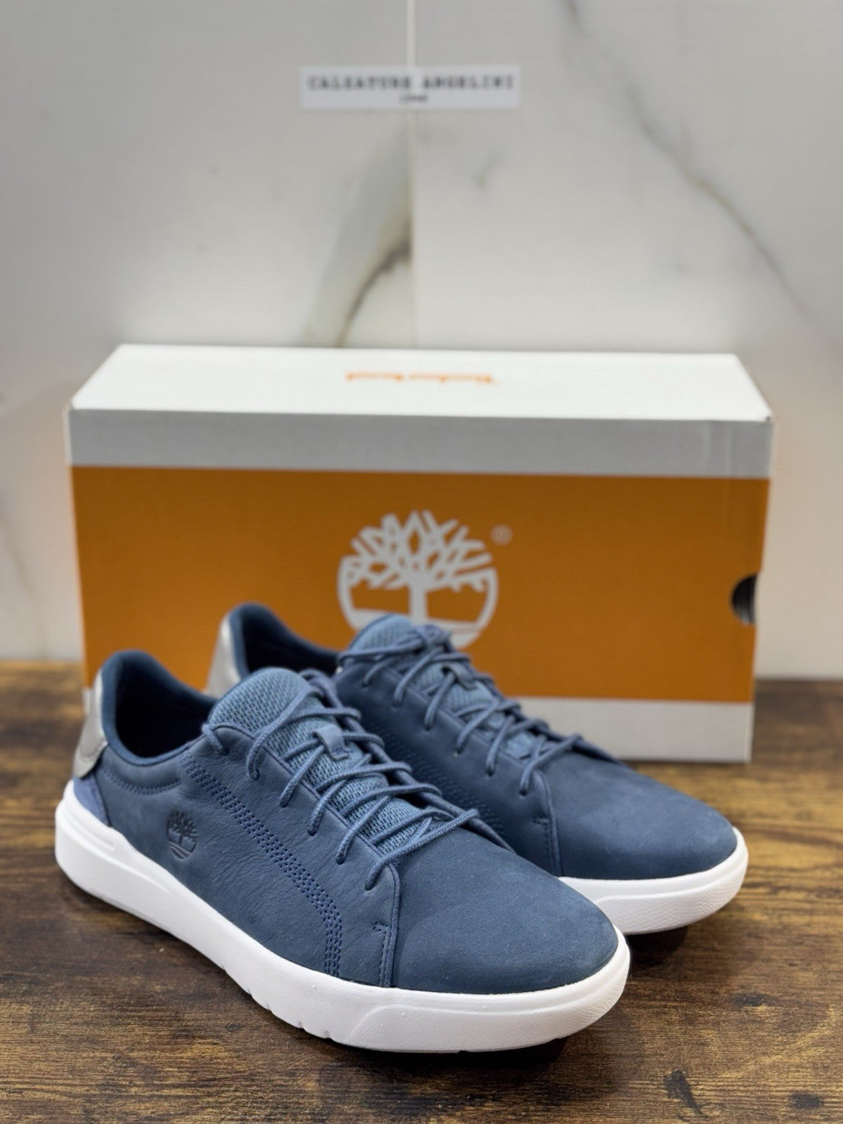 Timberland Seneca Bay Sneaker Pelle Blu  Casual Extra Light Uomo 42
