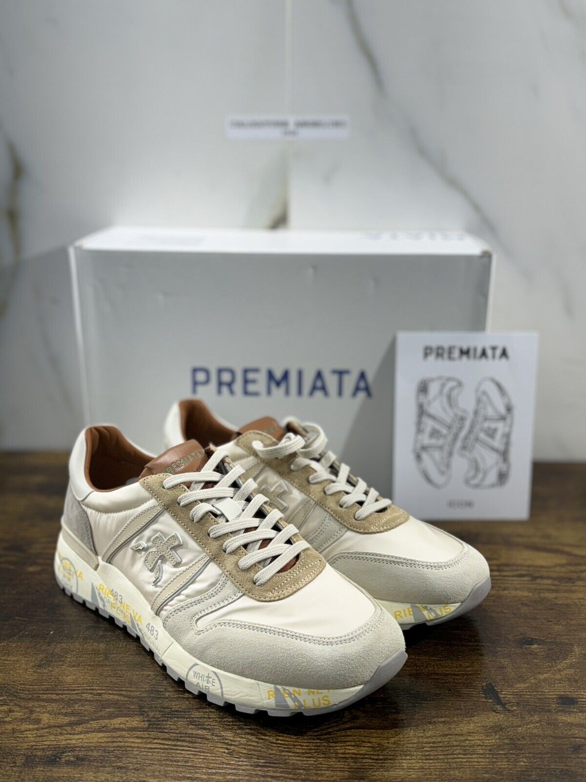 Premiata Lander  Sneaker Uomo Bianco Beige  Casual Premiata 44