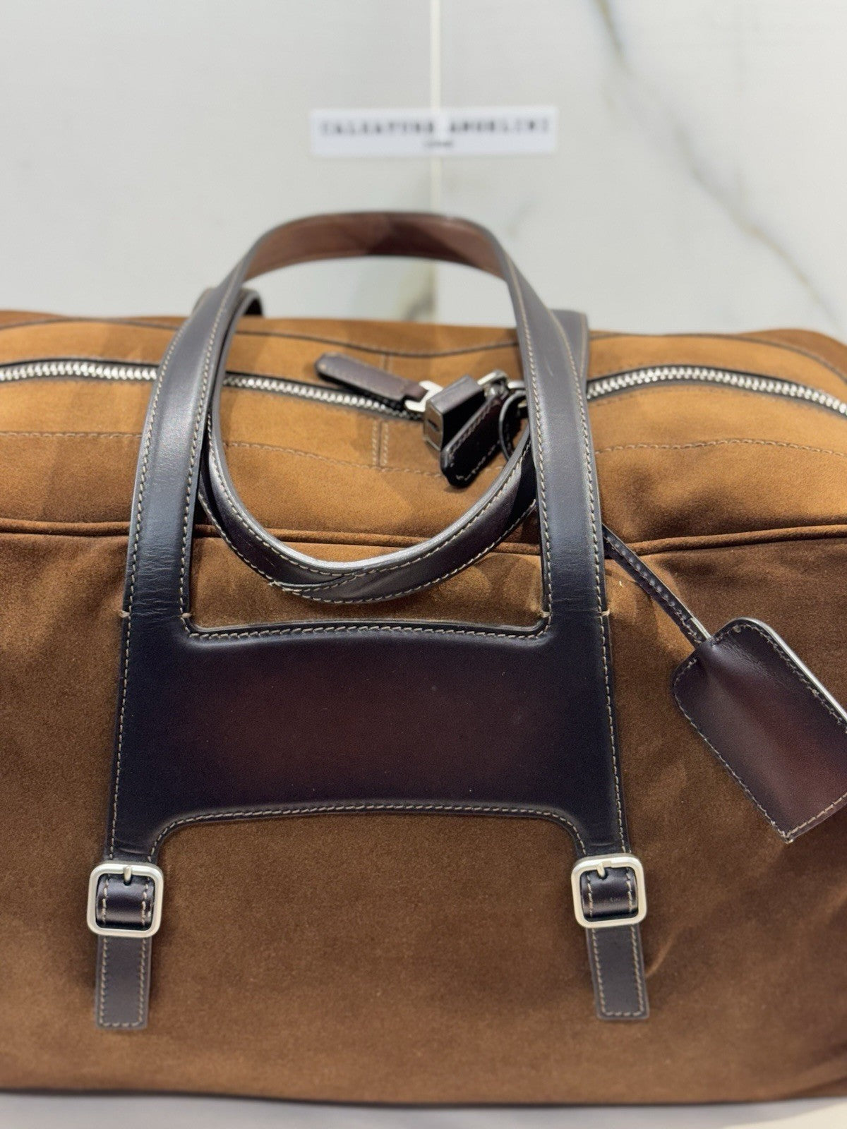 Borsone Weekend Viaggio Santoni Pelle Cuoio    Travel Bag Santoni Men Business