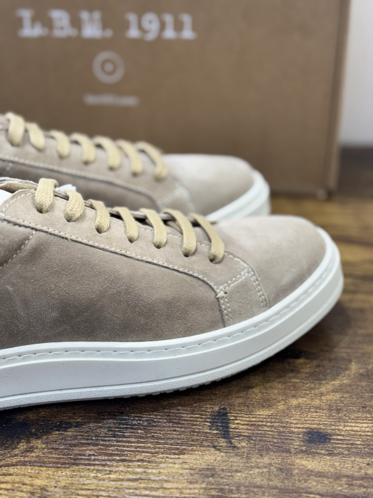 L.B.M 1911 Sneaker Suede Beige Casual Scarpa Uomo 43