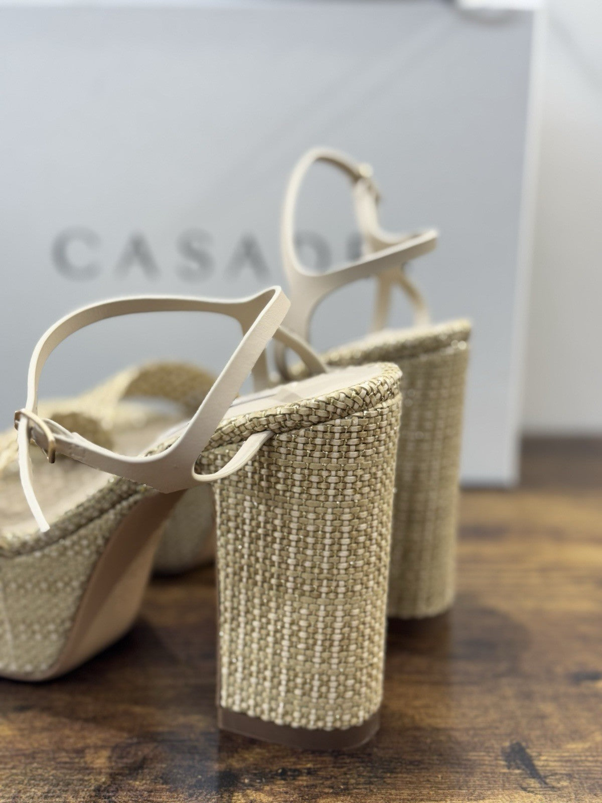 Casadei Sandalo Goldeneye Isa Platform Bambù  Luxury Casadei 36