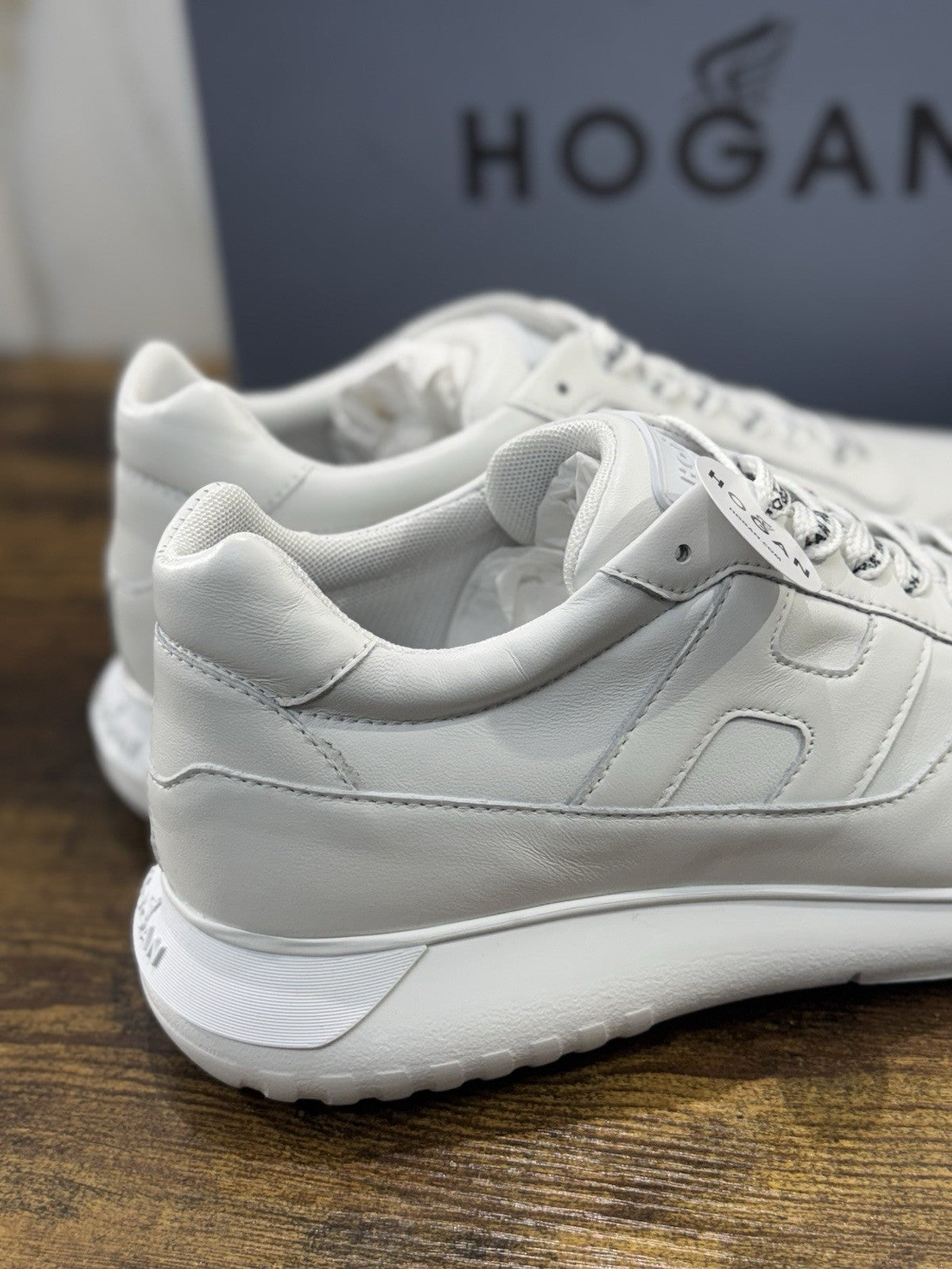 Hogan Interactive Pelle Bianca Casual Scarpa Hogan Uomo 39