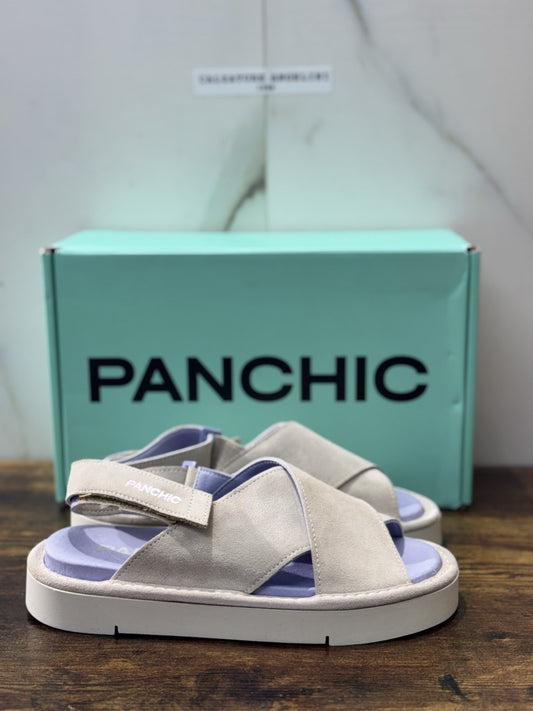 Panchic Sandalo Crisscross Suede Beige Casual Donna 36