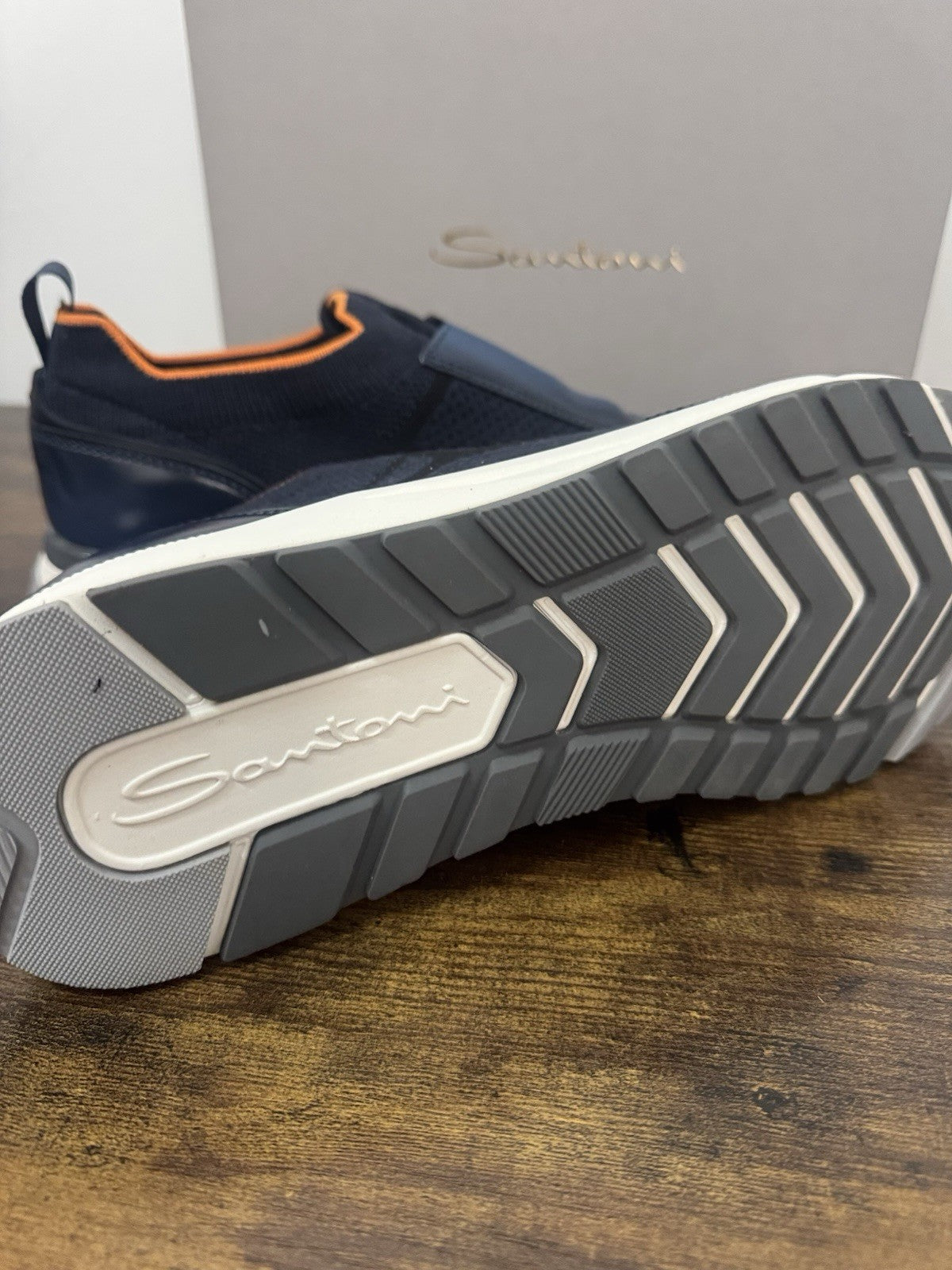 Santoni Innova Sneaker Pelle E Tessuto    Casual Luxury Santoni Scarpa Uomo 41