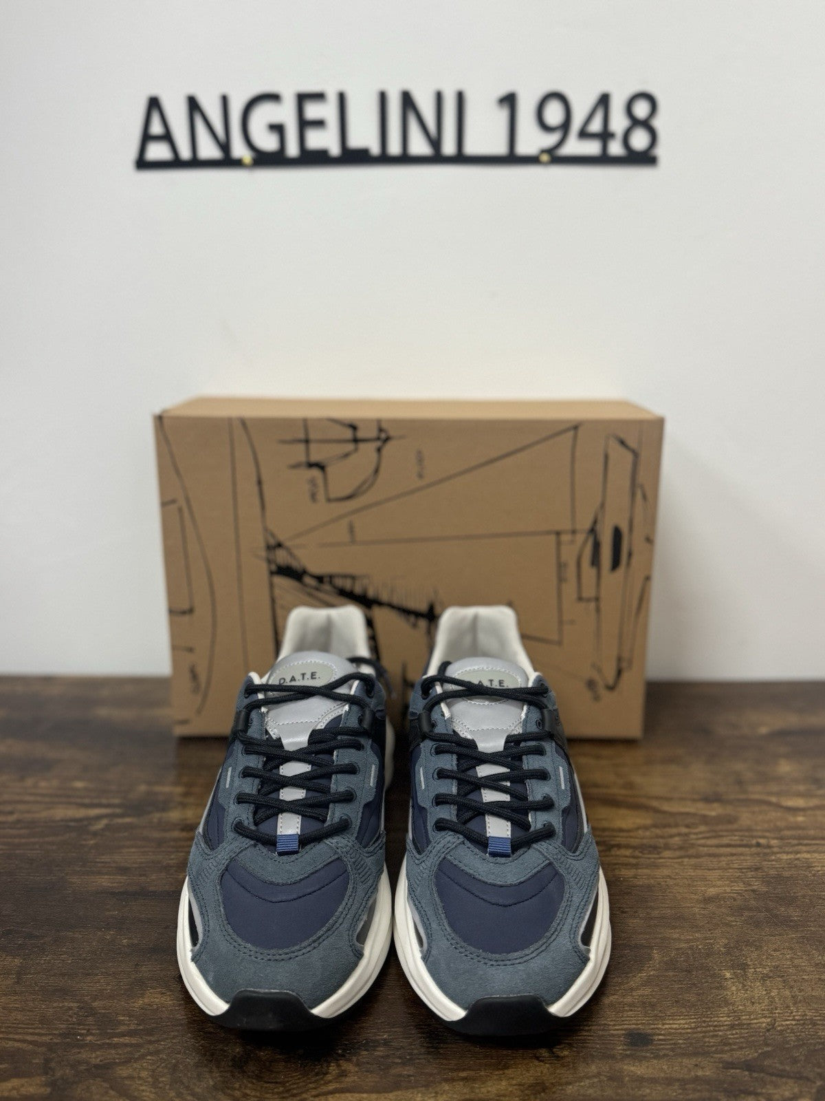 D.a.t.e. Vela  Sneaker Pelle Suede  Blu  Casual Uomo 41