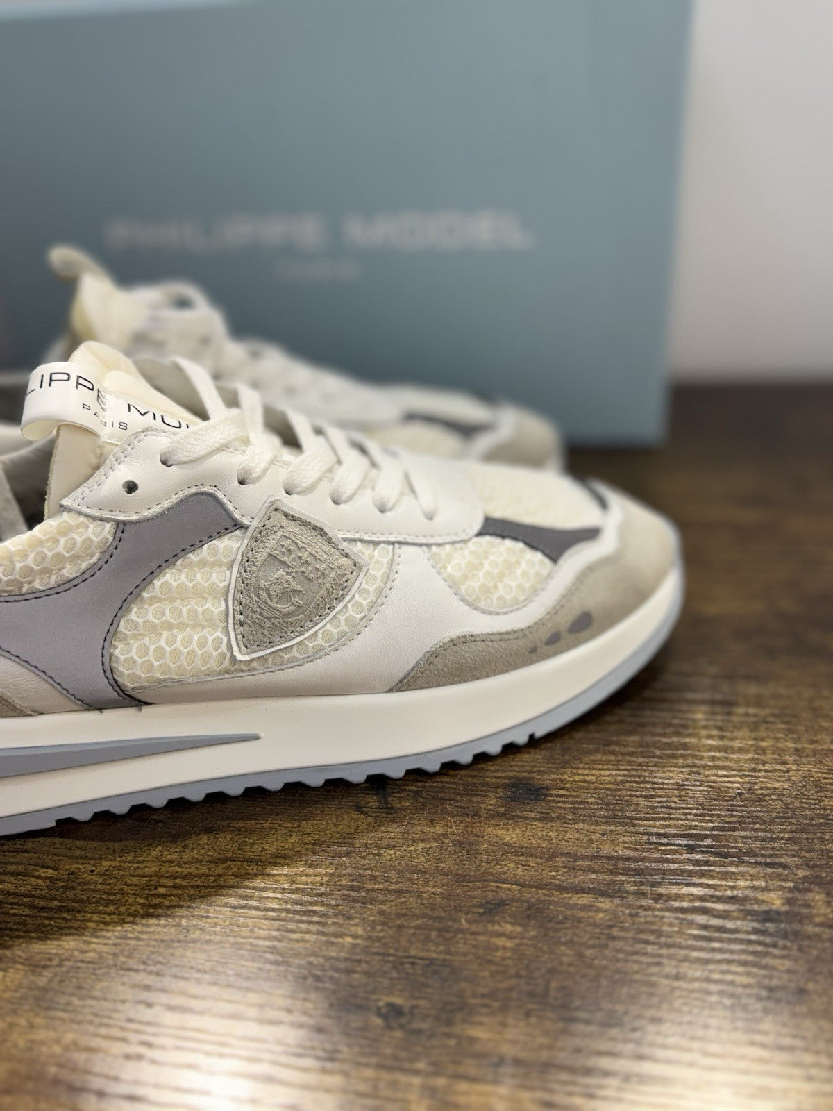 Philippe Model Olympique Low  Sneaker Pelle Bianca      Casual Uomo 45